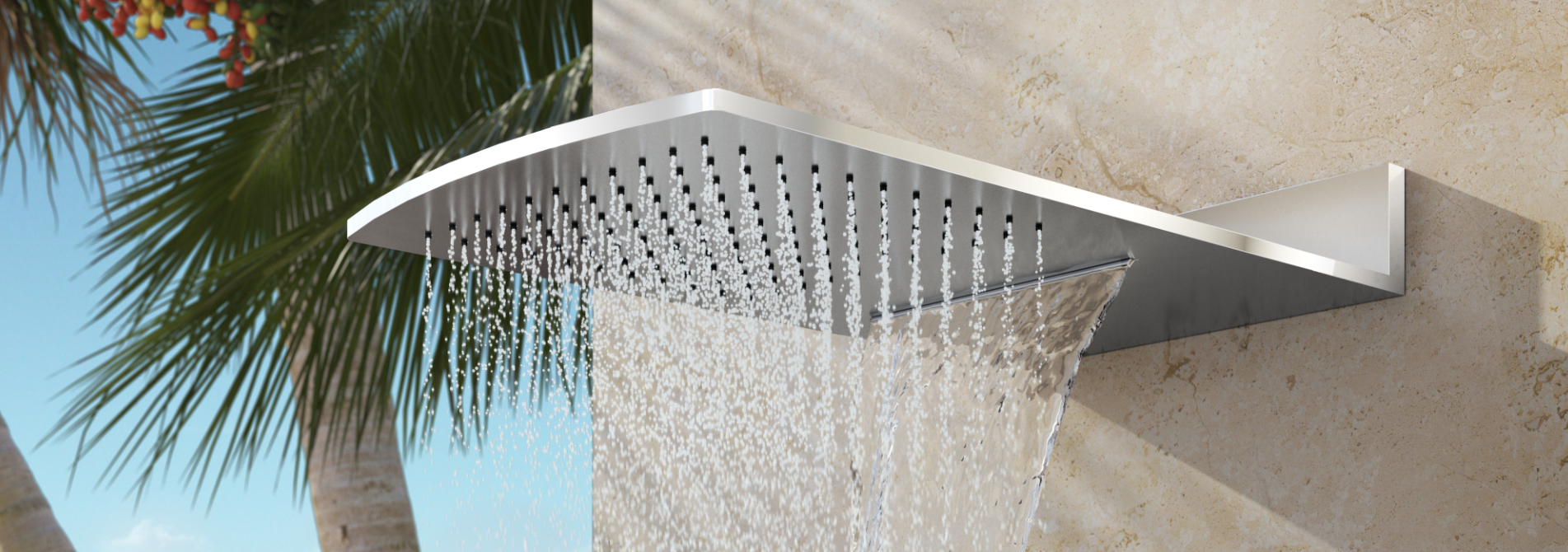 Regendusche Wasserfall